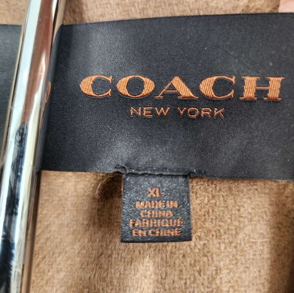 [ COACH] WOMEN'S SIZE XL,HEAVY WEIGHT WOOL - COLOR BLOCK TRENCH COAT - Picture 15 of 16